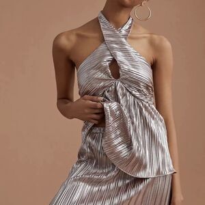 NWT Anthropologie Shimmer V-Neck Tank